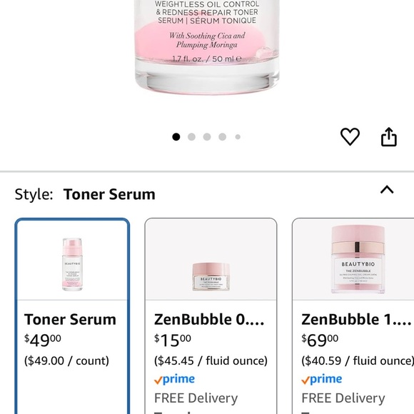 NWT BeautyBio ZenBubble Bi-Phase Toner Serum 1.7 fl oz sealed in box - Picture 2 of 6